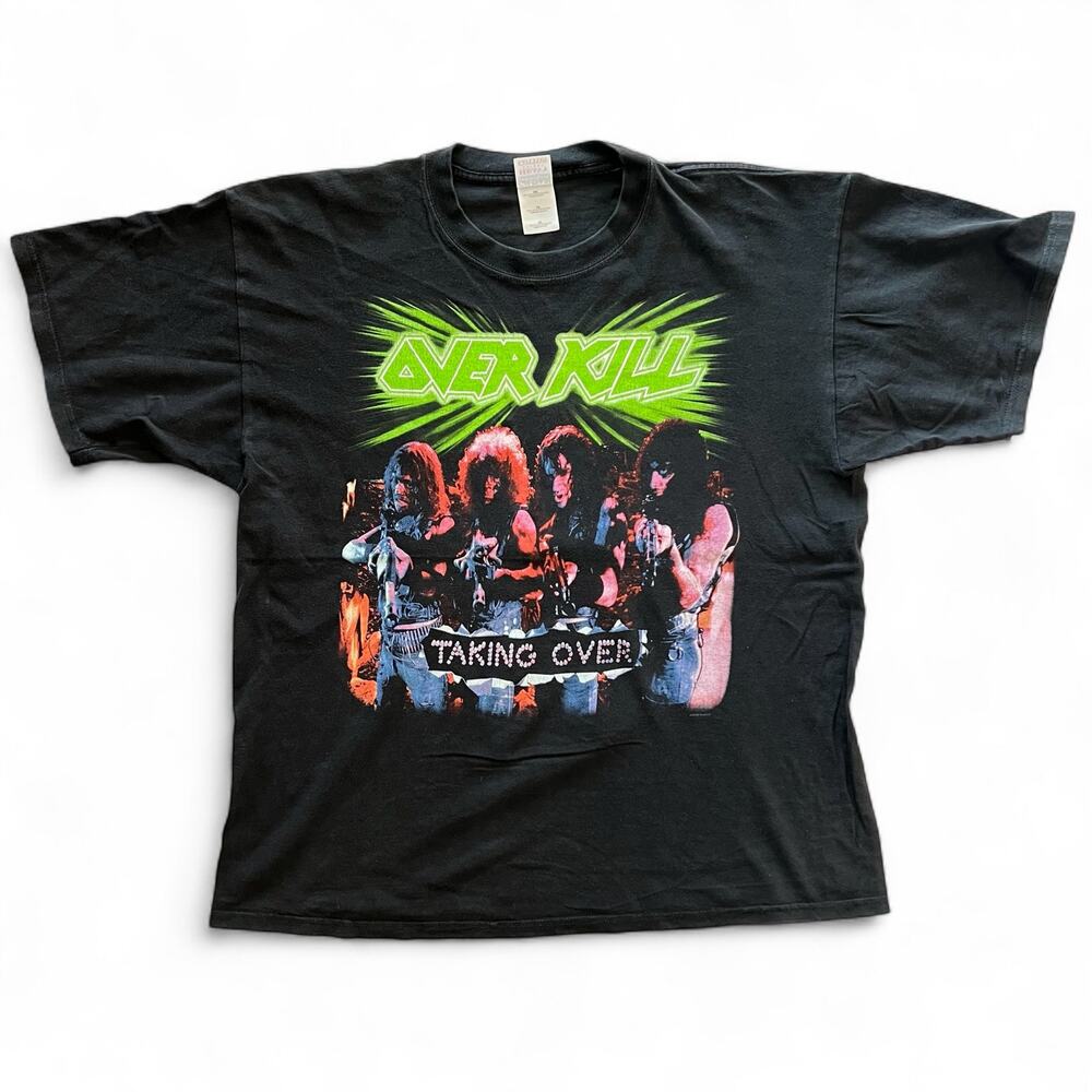 Vintage Overkill Taking Over Band T Shirt Music Goth Walk All Over You Metal XL